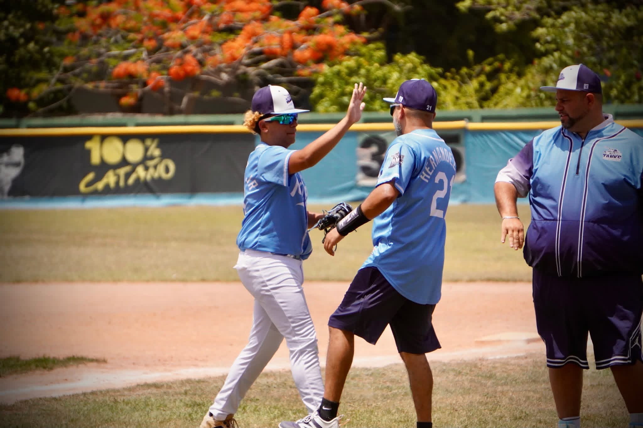 NY Tanks celebrate on the field