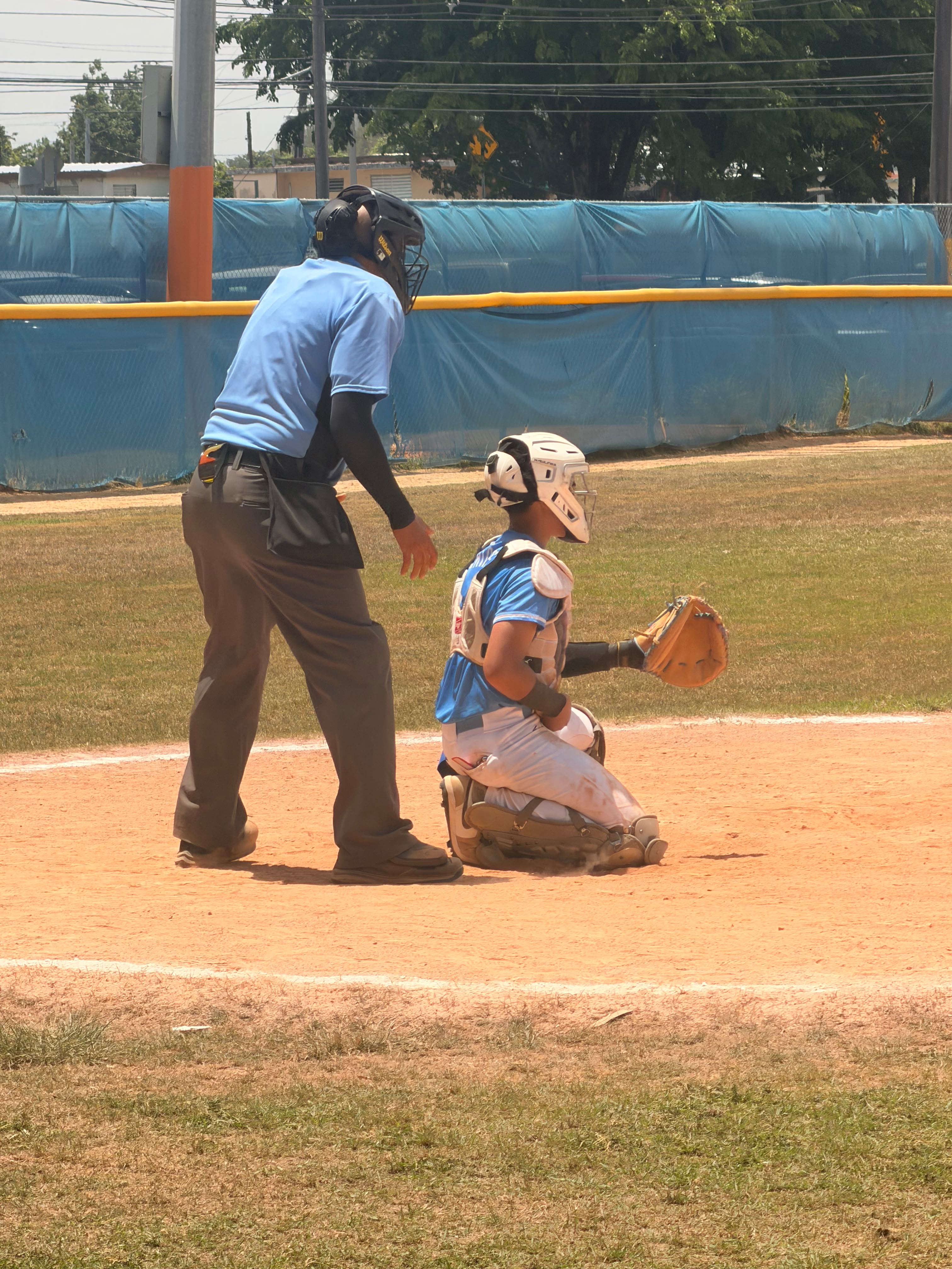 NY Tanks catcher ready behind the plate